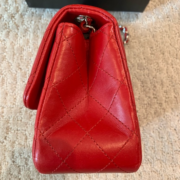 Chanel Lambskin Quilted Mini Square Flap Red - Picture 3 of 10